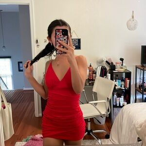 Red Mini Dress, Australian Brand “Blossom”, Size US Size 4/AU Size 8